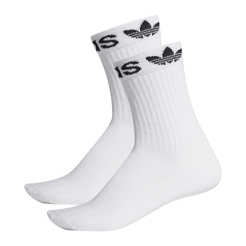 Adidas Originals Cuff Crew Calcetines 2er Paquete Blanco | eBay