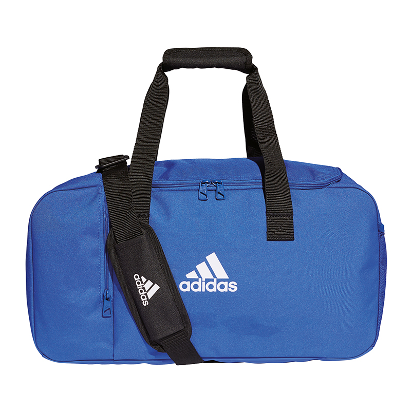 Adidas Tiro Duffel Bag taille S bleu blanc